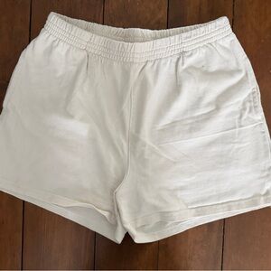 Brandy Melville Cream Sweatpant Shorts